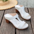 thumbnail image 5 of Wowcloth Plus Size Women's Peep Toe Platform Sandals – Comfortable High Heel with Solid Color Design for Beach and Casual Fashion, 5 of 9