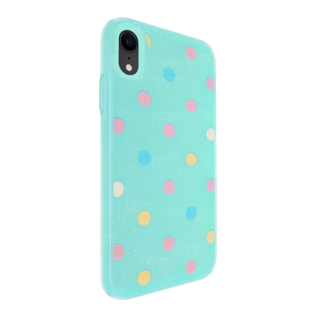 Funda de diseño doble capa con vidrio 9D Selicell para iPhone XR fondo menta
