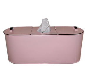 pink toilet roll holder