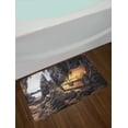 thumbnail image 2 of Fantasy Bath Mat, Open Treasure Chest with Gold Coins in Cave Pirate Fairy Illustration, Non-Slip Plush Mat Bathroom Kitchen Laundry Room Decor, 29.5 X 17.5 Inches, Charcoal Grey Amber, Ambesonne, 2 of 2