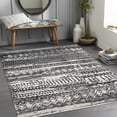 thumbnail image 3 of Hauteloom Palali Living Room, Bedroom Machine Washable Area Rug - Black, Gray - 6'7"-Round, 3 of 19