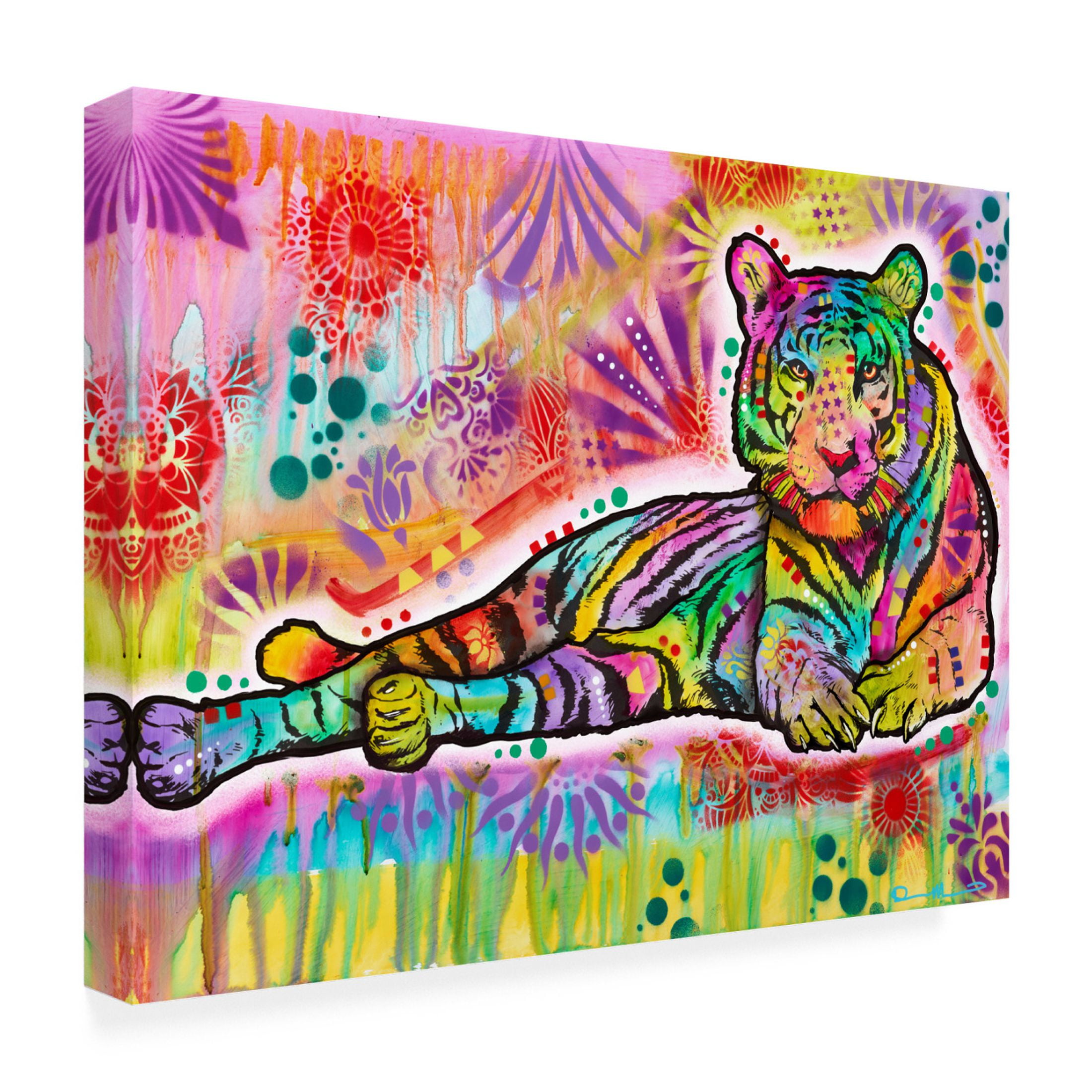 Canvas Wall Art - Dean Russo 'Spiritual Tiger' Wall Art for Living Room, Bedroom, or Office Décor by Trademark Fine Art - 19 x 14 Inches