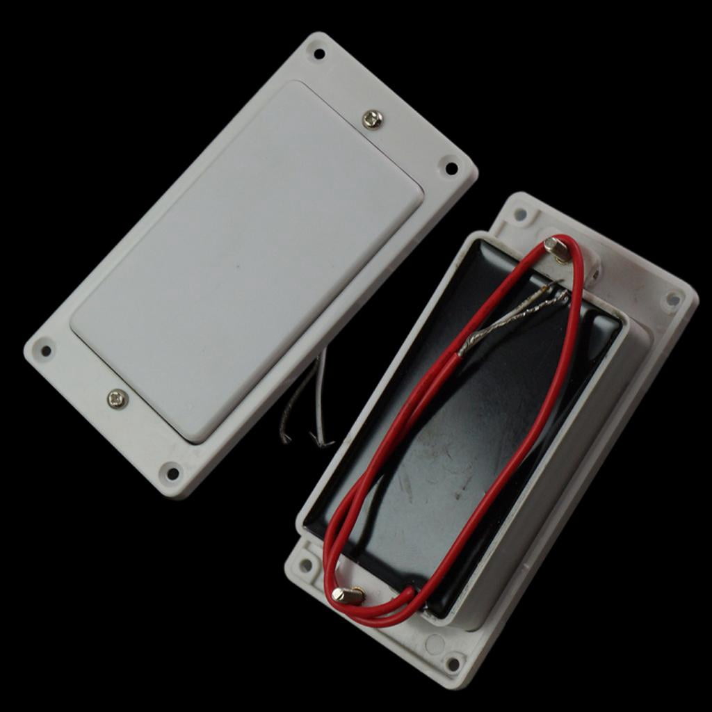 LeeQinersw 2Pcs Sealed White Pickup Set w/ Frame Mounting Ring for Electric Guitar Part