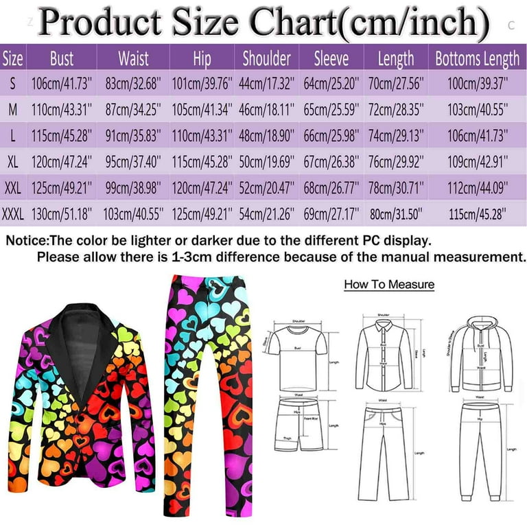 GHSOHS Black Suit Jacket for Men Suits for Men Men's Rainbow