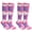 Bright Pink / White / Lavender, variant on Women's Argyle Knee High Socks 2 Pairs Pack White Lime Green Bright Green Size 9-11 (4 Count)