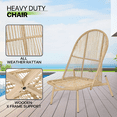 thumbnail image 5 of Magshion Rattan Chair with Collapsible Waterproof Canopy, Basket Lounge Egg Chairs with Cushion, Strong Heavy-Duty Steel Frame, for Indoor Outdoor Patio Backyard, Blue, 5 of 10