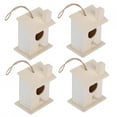 thumbnail image 1 of Bird Nests, Platane Wood Bird House Ornament, 4Pcs Soft Texture For Birds Swallows, 1 of 8