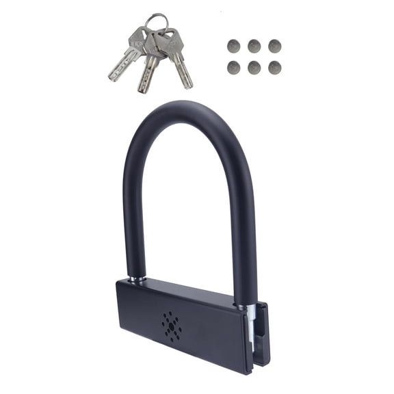 yotijay Alarm U Lock Paddle Lock Outdoor Bike Lock Lock Safe Weatherproof Theftproof for
