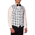 thumbnail image 4 of Lars Amadeus Polka Dots Suit Vests for Men's Slim Fit V Neck Waistcoat Formal Dress Vest, 4 of 4