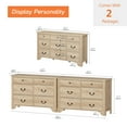 thumbnail image 3 of Farmhouse TV Stand For Tvs, 2-In-1 TV Stands With 12 Drawers, Entertainment Center TV Console With Large Storage For Living Room Bedroom, 3 of 6
