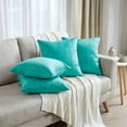 thumbnail image 3 of Home Soft Things Pleated Velvet 4 Piece Throw Pillow Cover Set - North Sea - 20" x 20", 3 of 6