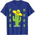 thumbnail image 1 of Funny Cute Desert Cactus Plant Color Hat Free Hugs Sarcastic T-Shirt, 1 of 1