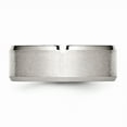 thumbnail image 3 of Primal Steel Stainless Steel with Brushed Center 8mm Flat Beveled Edge Band, 3 of 9