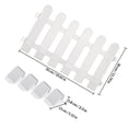 thumbnail image 2 of Raindrops 4Pcs White Plastic Garden Fence Panel Decorative Flowerbed Border Lawn Edging Landscape Fencing, 2 of 8