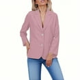 thumbnail image 2 of Ayolanni Business Blazers for Women Professional Pink Fitted Lapel Collar Button Down Winter Blazers Womens Jackets XXL, 2 of 6