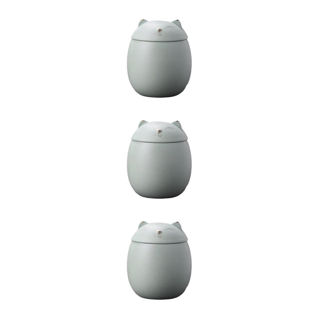 Billuyoard Ceramic Canisters 500ml Ceramic Urn for Box Memory Cat Ashes Keepsakes Type1 NO1