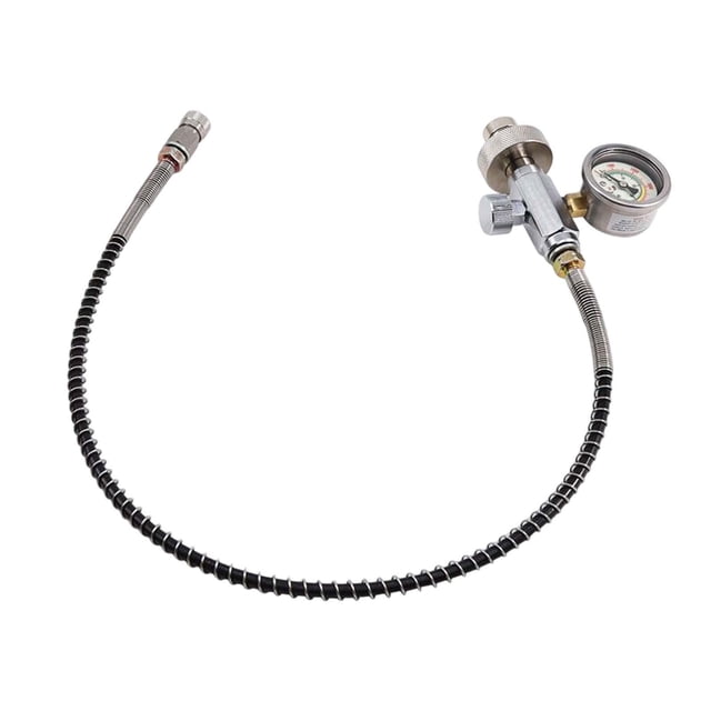Adaptador de carga de repuesto para cilindros de buceo, profesional de liberación rápida con manguera de 60cm, accesorios de compatibilidad fuerte Cola Adaptador de recarga