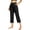 Black, variant on Women's Petite Cotton Linen Pants – 2026 Summer Lightweight High Waisted Straight Leg Trousers