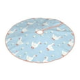 thumbnail image 2 of KLL Christmas Tree Skirt,Party Decorations Farmhouse for Christmas Decorations Holiday Party 48" -Goose White Flowers, 2 of 6