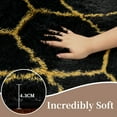 thumbnail image 6 of 8ft x 10ft Area Rug, Soft Fluffy Area Rugs for Living Room Bedroom Geometric Carpet, Black and White, 6 of 8