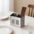 thumbnail image 5 of Eolstice Stainless Steel Cutlery Caddy, Chopsticks Drainer & Storage Basket, Tableware Organizer For Kitchen Countertop, Silver Finish, 5 of 7