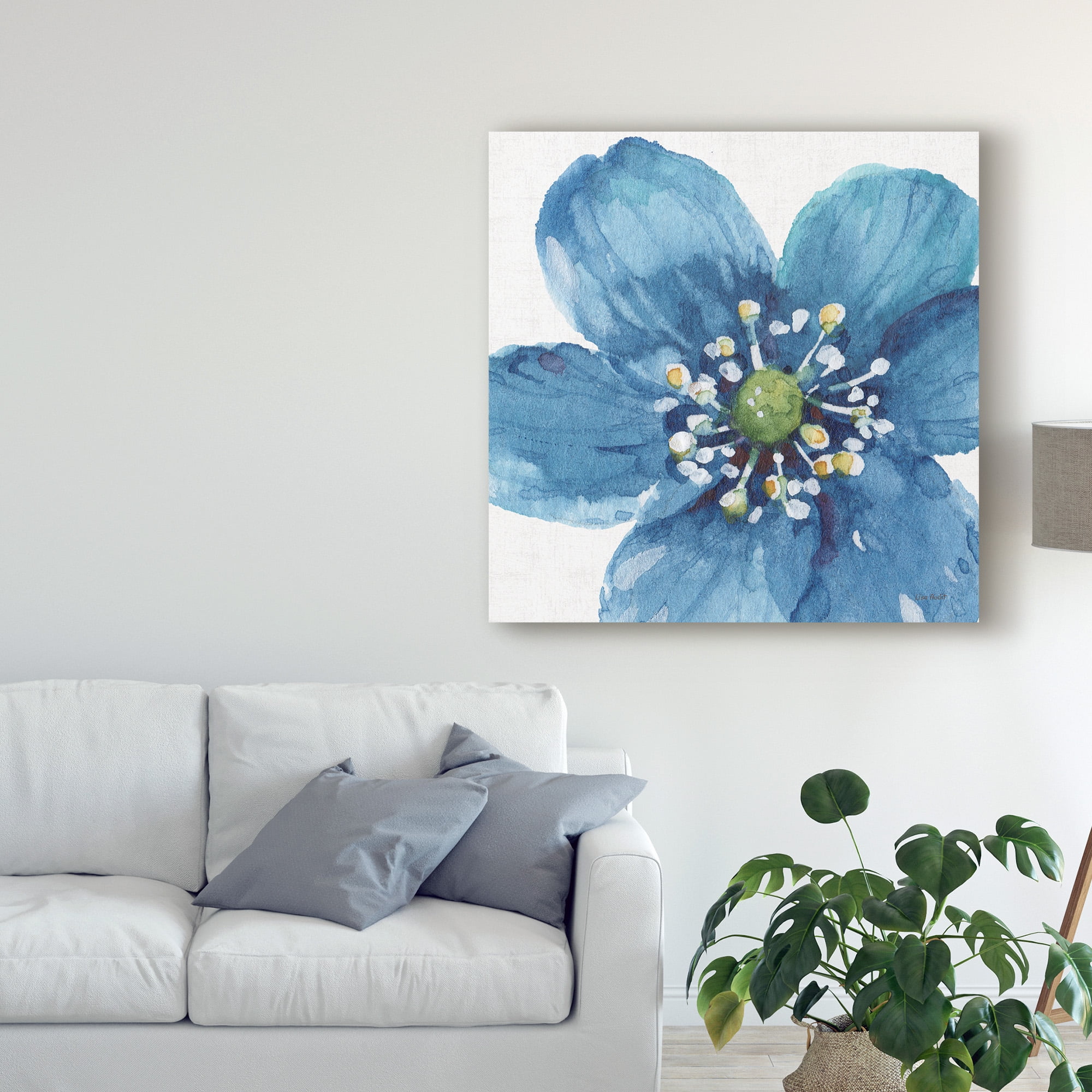 Trademark Fine Art 'Blue and Green Garden V' Canvas Art by Lisa Audit