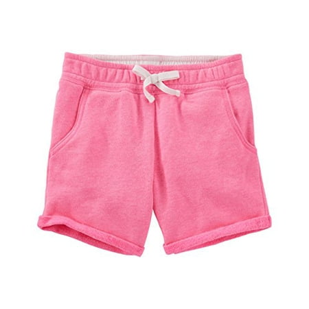 OshKosh B'gosh Big Girls' Neon French Terry Bermuda Shorts - Pink - 7 Kids