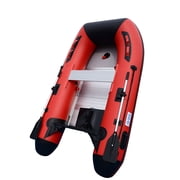 BRIS BSR270 3-Person 8.8Ft Black Inflatable Raft, Boat, Oars, Pump, Bag, Repair Kit