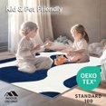 thumbnail image 4 of ODIKA 4'x6' Machine Washable Non-Slip Area Rug, Contemporary Wave Motif with Fluid Interlocking Curves and Contrasts High Traffic Rug, Navy, 249723, 4 of 7