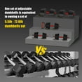 thumbnail image 3 of 75lb 4-in-1 Adjustable Dumbbell Set - Converts to Barbell, Kettlebell & Push-Up Stands  Interchangeable Plates, Non-Slip Grips for Home Gym, 3 of 6