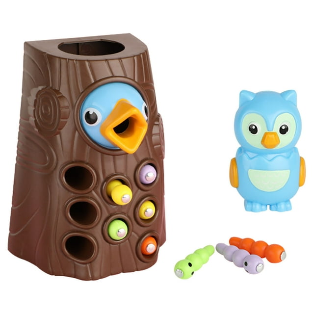 Bird Toy Toddler Tree Stem Worm Catching Feeding Game Toy for