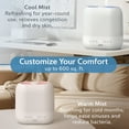 thumbnail image 4 of Pure Enrichment HUME Sense 2 gal 600 sq ft Ultrasonic Top-Fill Humidifier, White, 4 of 7