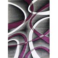 thumbnail image 2 of Glory Rugs Modern Area Rug 4x6 Purple Swirls Carpet Bedroom Living Room Contemporary Dining Accent Sevilla Collection 4816A (Grey Purple), 2 of 4