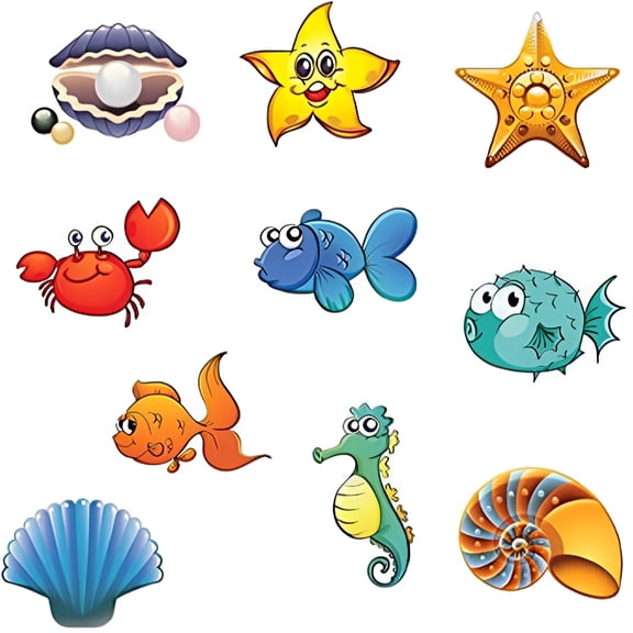ACDANC 20 Pcs Anti Slip Stickers Cute Sea Creature Non Slip Stickers Tub Tattoos Bath Decals Adhesive Appliques for Bathtub,Shower And Other Slippery Surfaces
