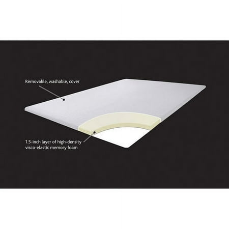 Canopy 1.5'' Hypoallergenic Memory Foam Mattress Topper, Twin