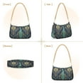 thumbnail image 7 of FORMRS Womens Shoulder Bag with Chain Strap Clutch Purse Cute Tote Handbag, Navy Blue Peacock Pattern, 7 of 7