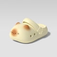 thumbnail image 4 of GPOECD Girls Clogs Cat with Non Thick Sole Indoor Outdoor Toddler Kids Summer Slide Slippers Toddler Slippers Girl,Yellow,10-10.5 Years, 4 of 5