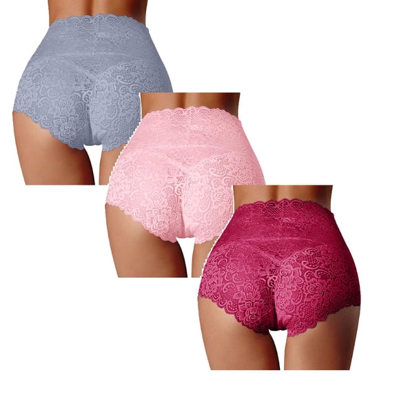 jiaxiM Butt Lifting Panties Women Padded Underwear for Women Booty Pads Butt Enhancer Lace Shapewear Panty 3 Packs