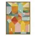 thumbnail image 2 of Kate and Laurel Sylvie Quiet Town Framed Canvas Wall Art by Carey Copeland, 28x38 Natural, Modern Abstract Colorful Home Wall Decor, 2 of 6