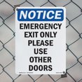 thumbnail image 4 of Emergency Exit Only Please Use OSHA Notice Aluminum Sign 24 Inch x 18 Inch - 10 Pack, 4 of 8