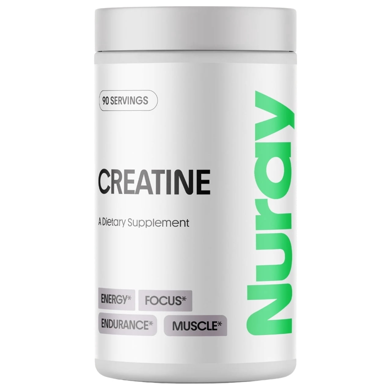 Nuray Creatine Monohydrate Powder Unflavored, 90 Servings, Fitness Supplement, Vegetarian, Gluten-Free