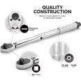 thumbnail image 2 of Neiko 03713A 3/8" Drive Adjustable Click Torque Wrench | SAE | 10-80 Foot-Pound | Chrome Vanadium Steel | 14" Length, 2 of 8