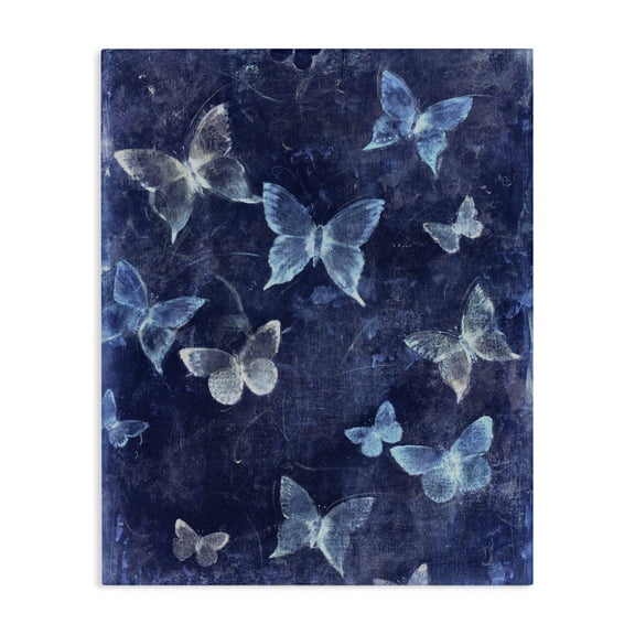 Stupell Industries Contemporary Blue Abstract Butterflies Canvas Art, 24 x 30, by Tim O'Toole