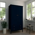 thumbnail image 2 of Crown Full Wardrobe with Hanging and 2 Drawers in Tatiana Midnight Blue, 2 of 7