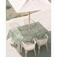 thumbnail image 3 of 60x120 Inch Outdoor Tablecloth with Umbrella Hole Zipper Rectangle Sage Green Leaves Rectangular Tablecloths Outside Waterproof Vintage Abstract Art Botanical Patio Table Cloth Cover for Picnic Party, 3 of 8