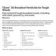 TZone SE Broadleaf Herbicide - 128 fl oz Jug by PBI-Gordon