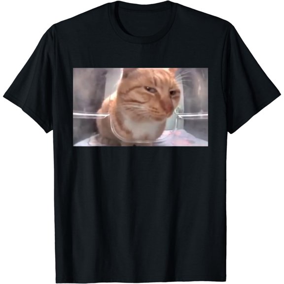 Funny Cat Meme Side Eye Eating Cat Mr Fresh Cat Trend T-Shirt