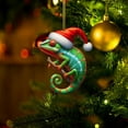 thumbnail image 5 of Christmas Ornaments for Tree Christmas Decorations Animal Pattern Decor Pendants 2D Flat Cartoon Animal Decorative (Praying Mantis), 5 of 8