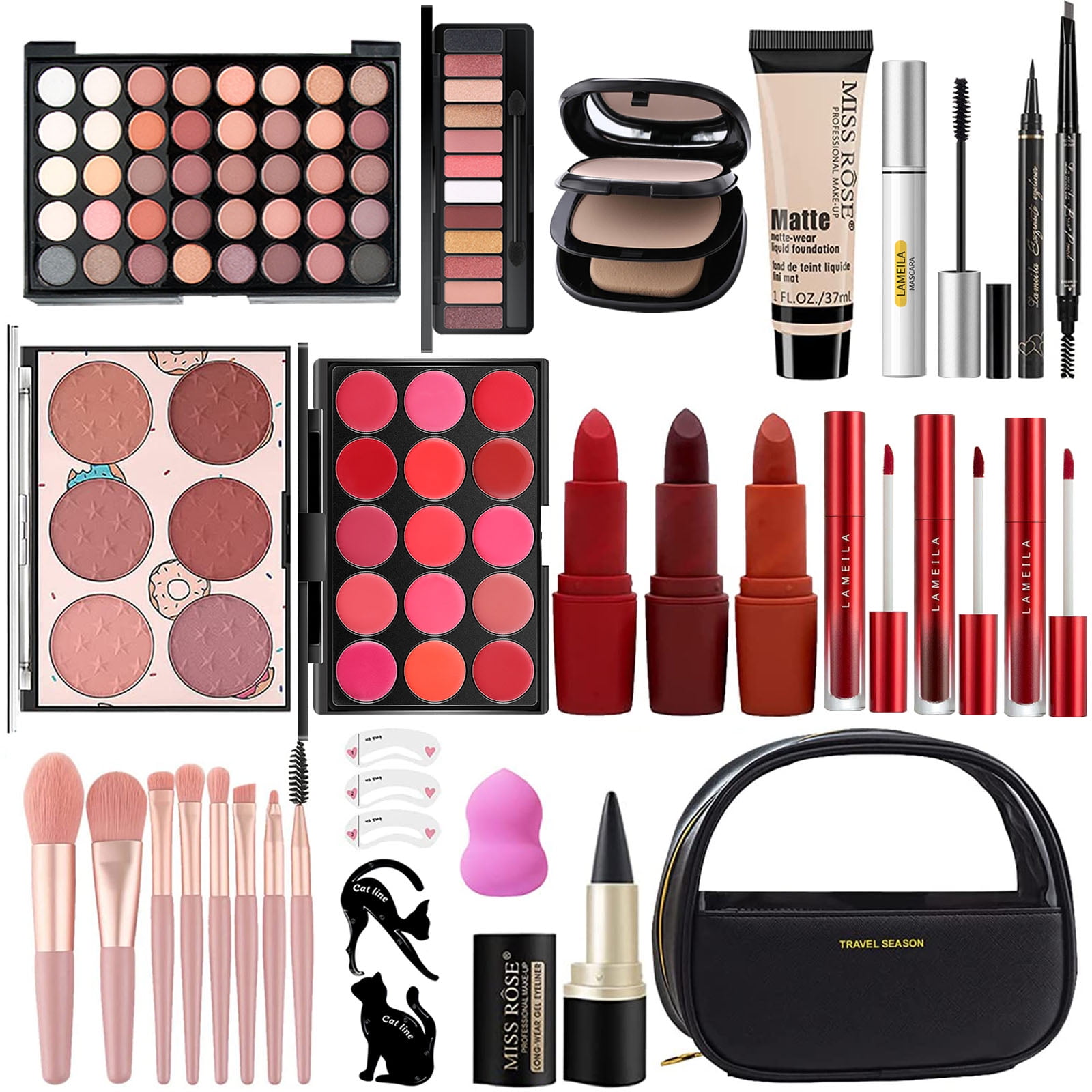 MISS ROSE All In One Makeup Kit,Makeup Kit for Full Kit,Multipurpose Women's Sets,Beginners and Professionals Alike,Easy Carry - Walmart.com