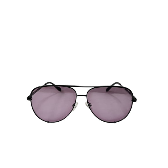 Quay Australia High Key Extra Large Aviator Sunglasses Black Amethyst